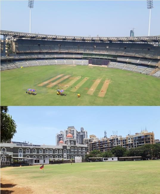 Wankhede Stadium maintenance work by Urbanwall — sports infrastructure refurbishment in Mumbai.